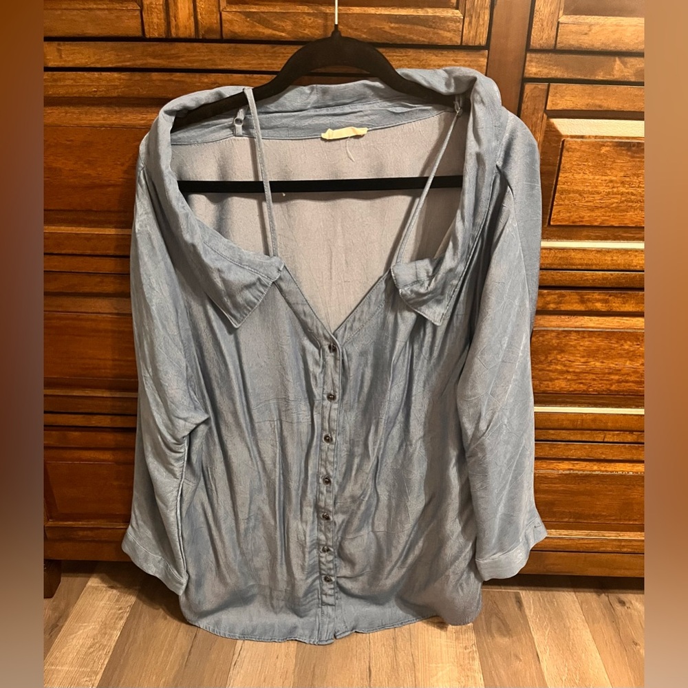 Hummingbird Light Blue Button-Down Shirt